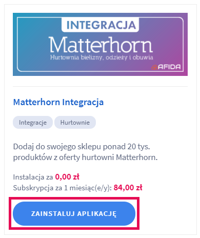 Matterhorn Integracja - znajdź i rozpocznij instalację aplikacji