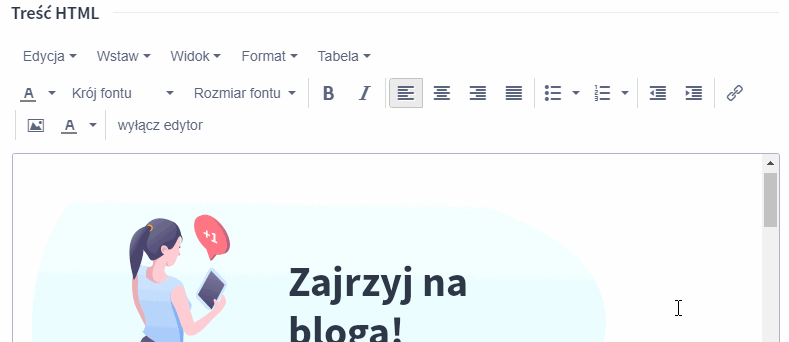 Dodawanie linka na obrazku przy użyciu edytora tekstowego w sklepie Shoper Dodawanie linka na obrazku przy użyciu edytora tekstowego w sklepie Shoper