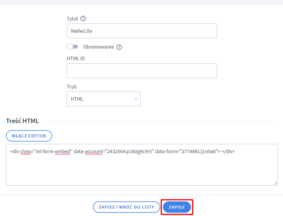 Wklej kod HTML do treści HTML modułu w sklepie Shoper Wklej kod HTML do treści HTML modułu w sklepie Shoper