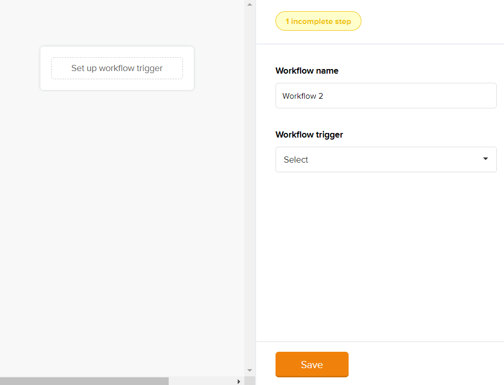 Wpisz nazwę, zmień Workflow trigger na When subscriber joins a group Wpisz nazwę, zmień Workflow trigger na When subscriber joins a group