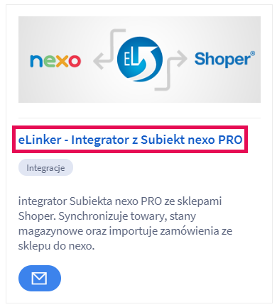 eLinker - Integrator z Subiekt nexo PRO