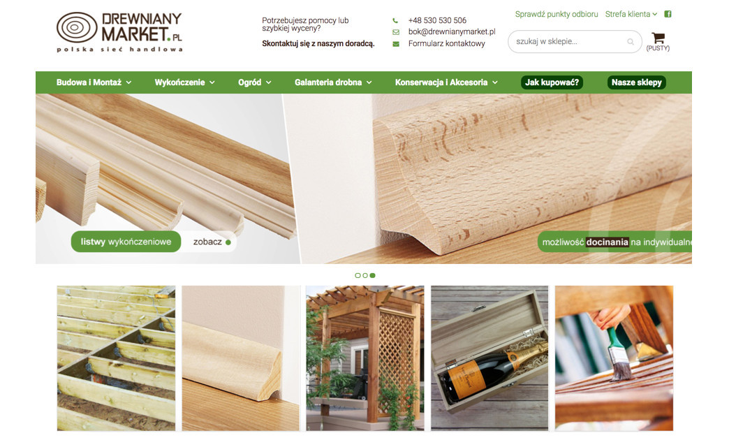 Sklep Drewniany Market z szerokim asortymentem wyrobów i akcesoriów drzewnych Sprzedaż produktów wykonanych z drewna