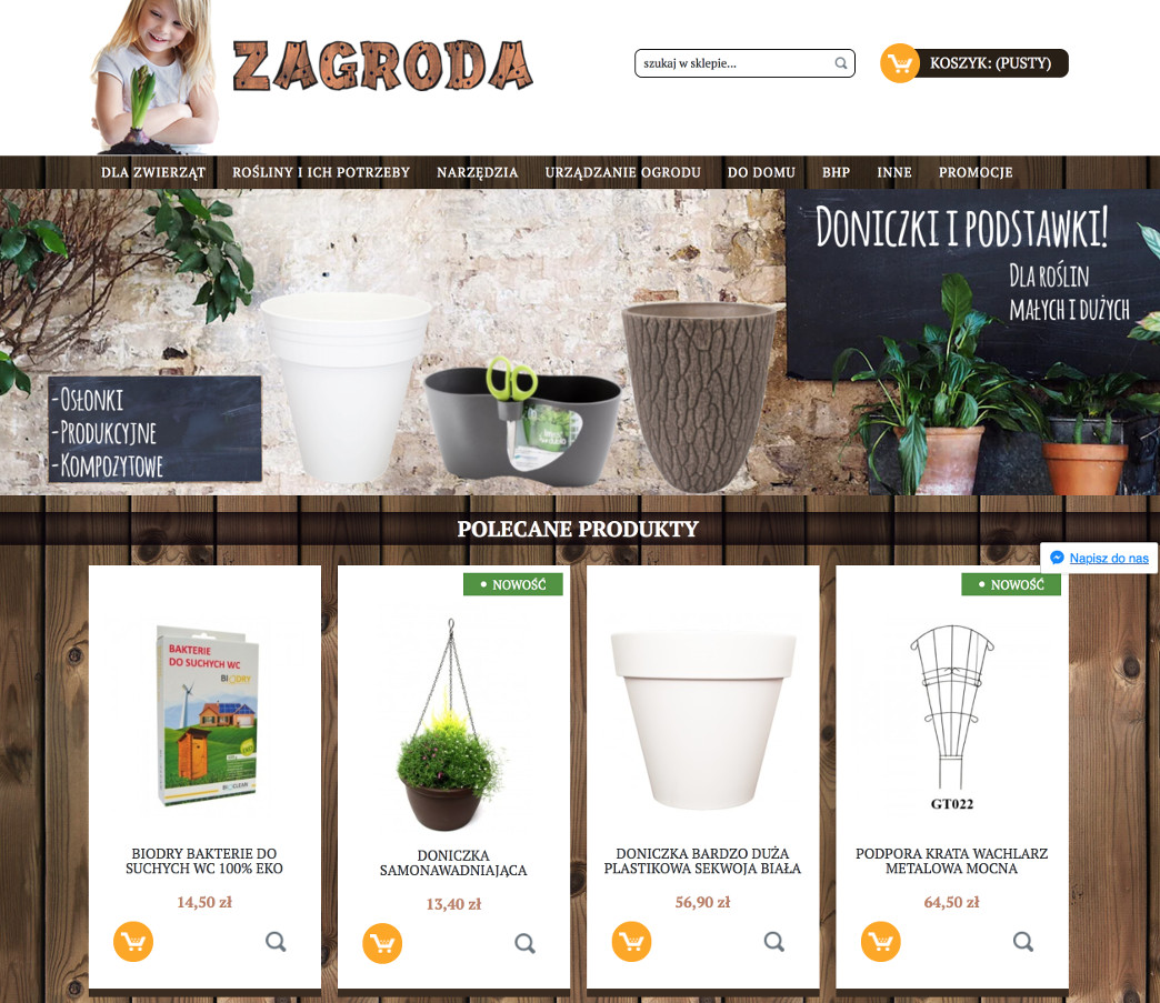Migracja sklepu Zagroda Cieszyn na platformę Shoper Sprzedaż artykułów ogrodniczych w internecie