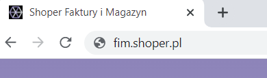 Aby rozpocząć korzystanie z programu, uruchom przeglądarkę i przejdź pod adres: fim.shoper.pl W przeglądarce internetowej wpisz adres: fim.shoper.pl
