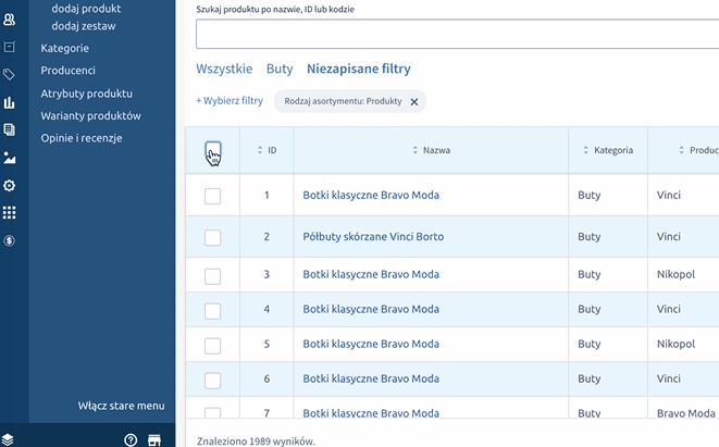Instruktaż masowej edycji cen produktów w Panelu administracyjnym sklepu Panel administracyjny sklepu > Masowa zmiana cen produktów