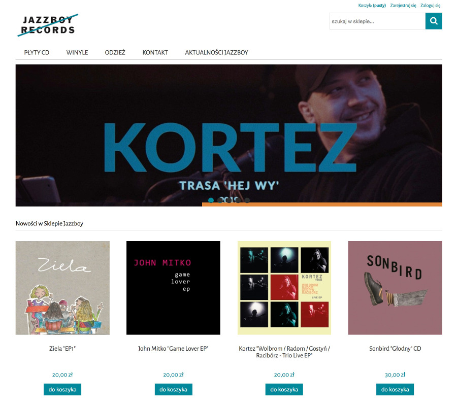 Strona główna sklepu Jazzboy.pl Czy sprzedaż płyt z muzyką to dobry pomysł?