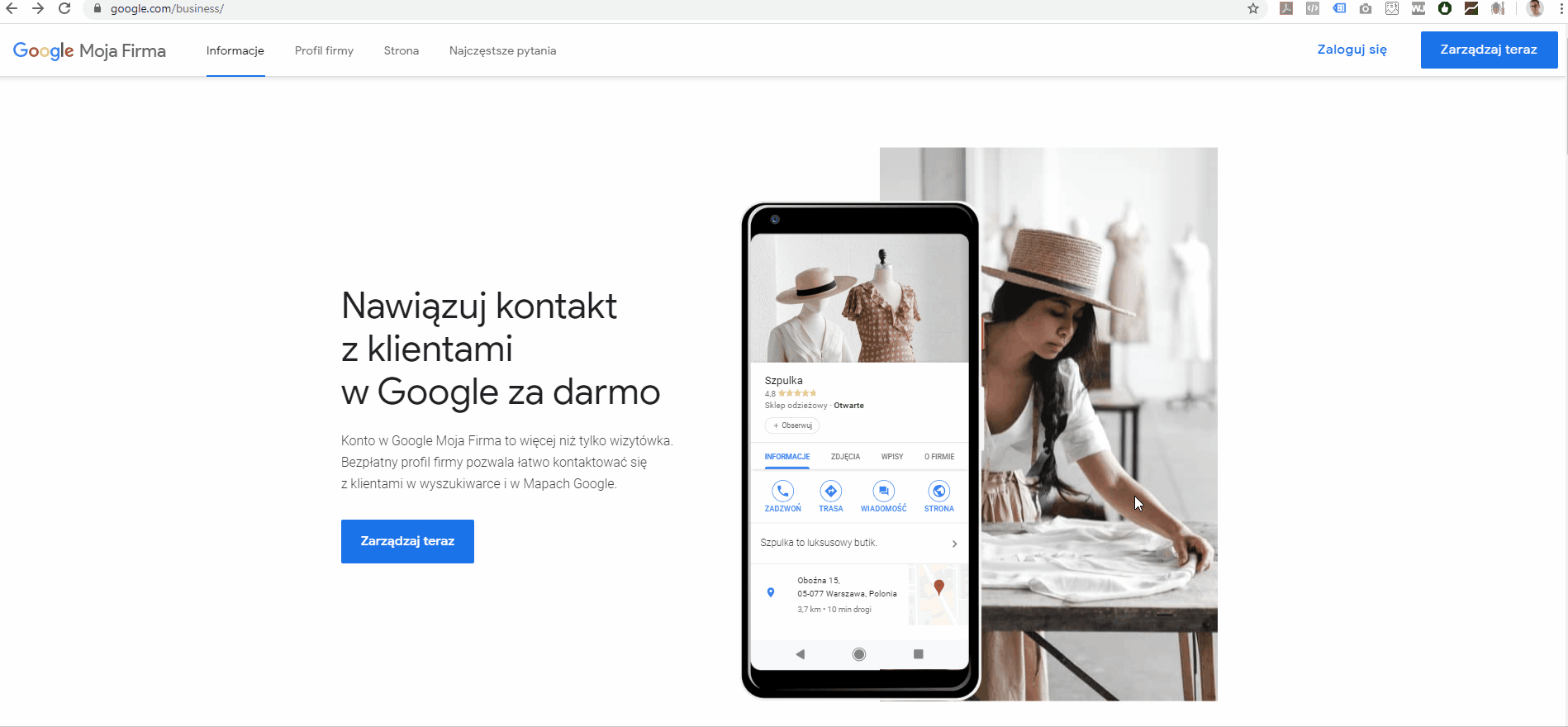 Zakładanie konta firmy w Google Moja Firma Zakładanie konta firmy w Google Moja Firma
