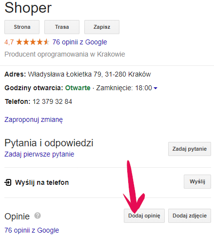 Kliknij przycisk: Dodaj opinię, aby opublikować recenzję i ocenę firmy Kliknij przycisk: Dodaj opinię, aby opublikować recenzję i ocenę firmy