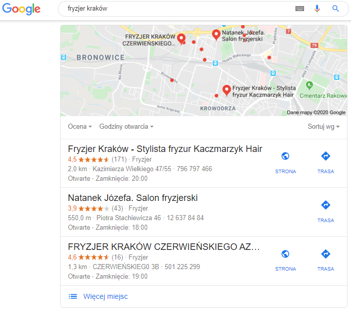 Od czego zależy kolejność wyświetlania na liście firm w mapach Google? Od czego zależy kolejność wyświetlania na liście firm w mapach Google?
