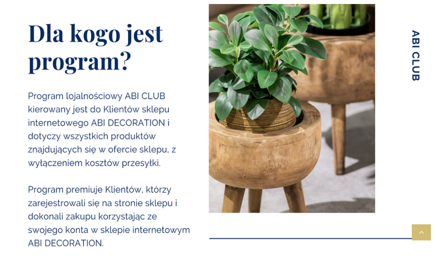 Podstrona poświęcona programowi lojalnościowemu w sklepie abidecoration.pl Dla kogo jest program lojalnościowy ABI CLUB?