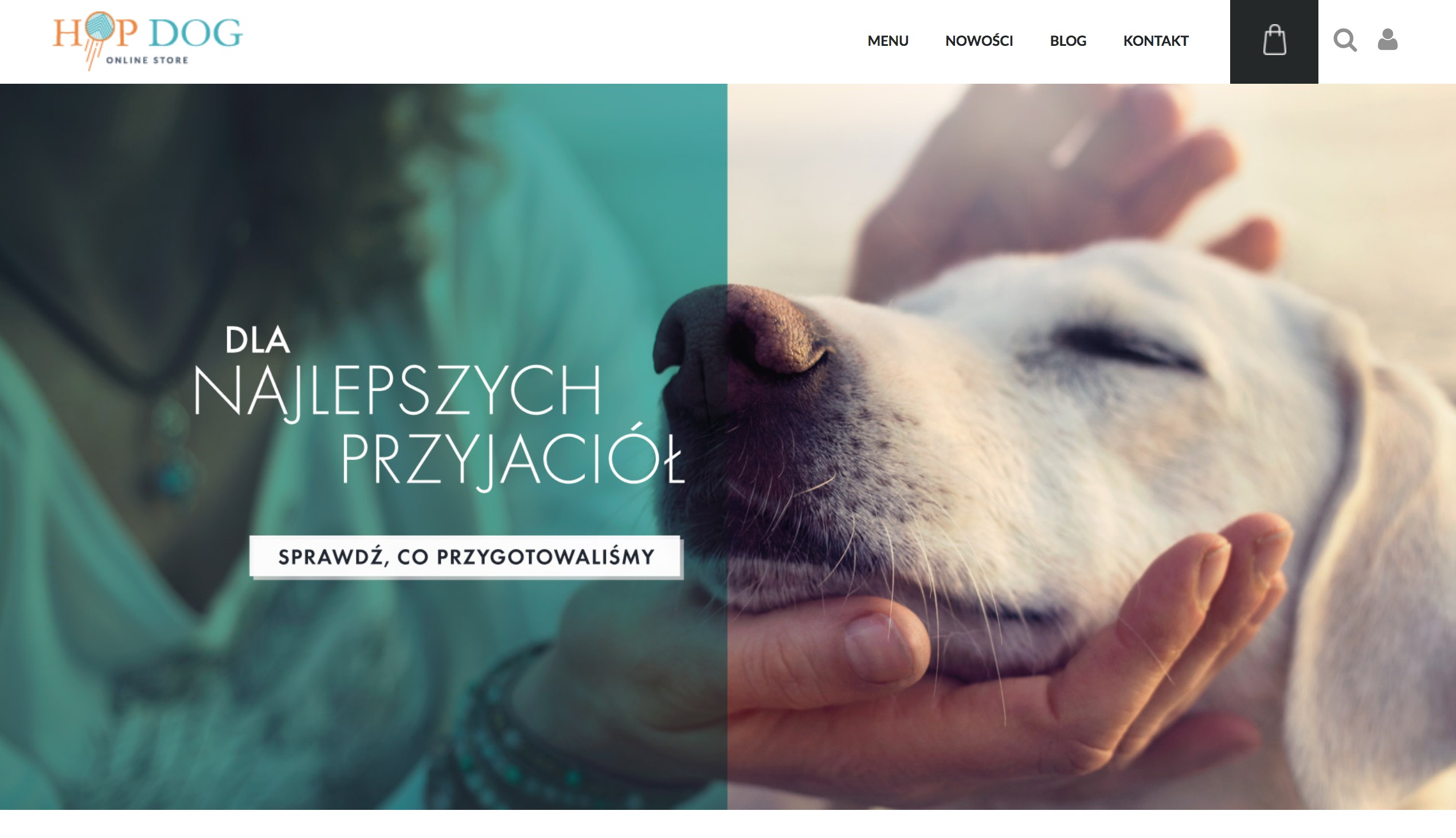 Zdjęcie ze strony sklepu HopDog Sklep internetowy HopDog z blogiem dla właścicieli psów