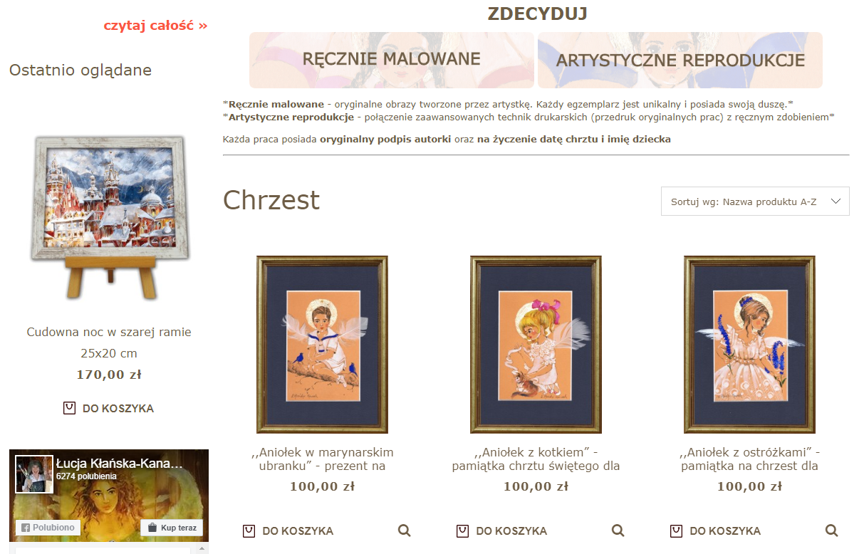 Przykładowe przekierowania do innych kategorii produktów w sklepie internetowym Przykład przekierowań do innych kategorii produktów
