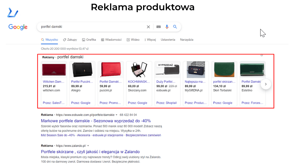 Gdzie wyświetlane są reklamy produktowe w Google? Przykład uruchomionej reklamy produktowej w Google Ads