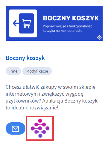 Przejdź do konfiguracji aplikacji Boczne menu Panel administracyjny sklepu Shoper > Dodatki i integracje > Moje Aplikacje