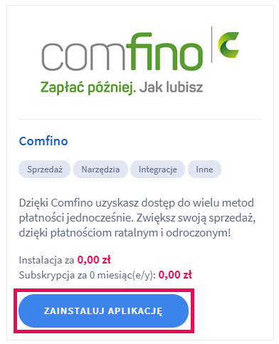 Płatność Comfino