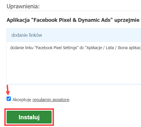 Facebook - online store
