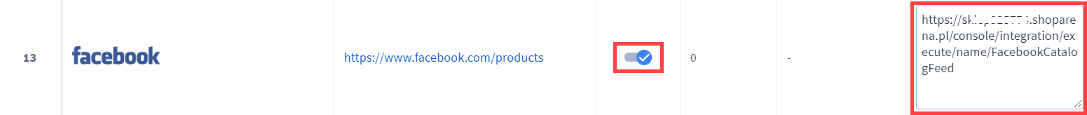 Facebook - online store