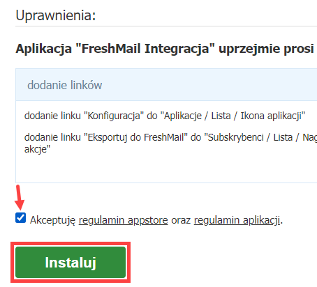 FreshMail Integracja