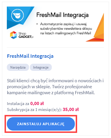 FreshMail Integracja