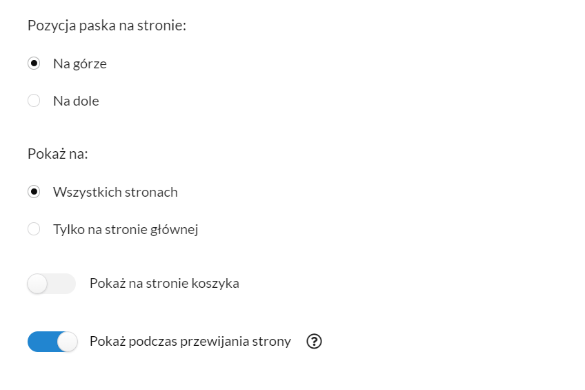 Pasek darmowej dostawy Odliczanie darmowej dostawy aplikacja