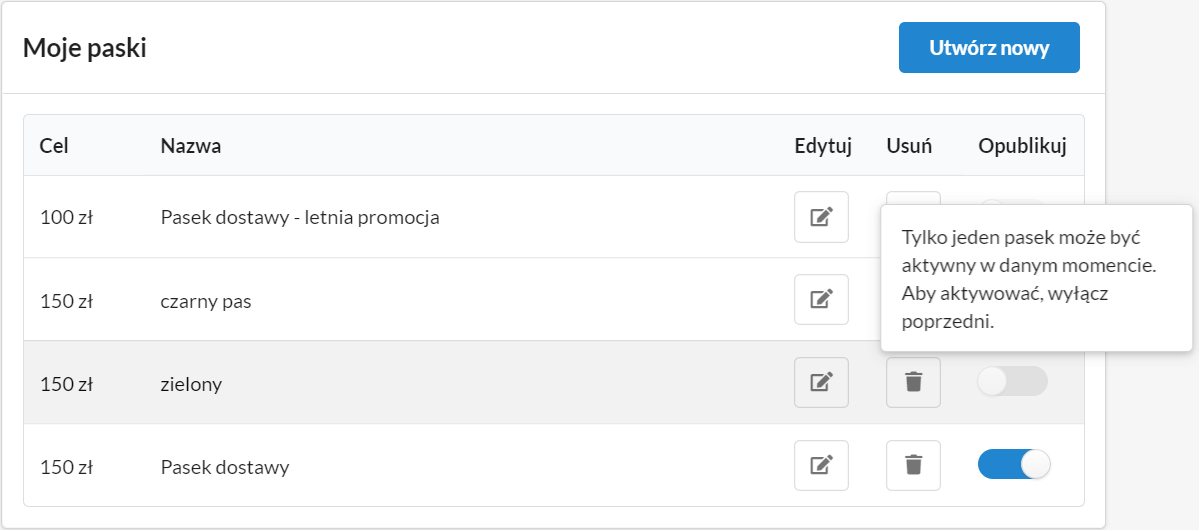 Pasek darmowej dostawy Darmowa dostawa licznik
