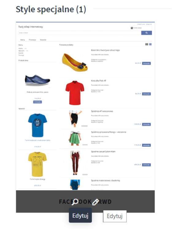 Facebook - online store