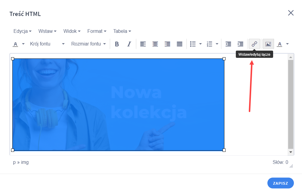 Jak podlinkowac baner graficzny Podlinkowanie zdjęcia