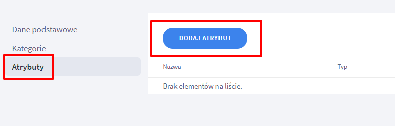 Przycisk dodania atrybutu