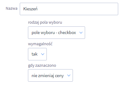 Pole wyboru - checkbox