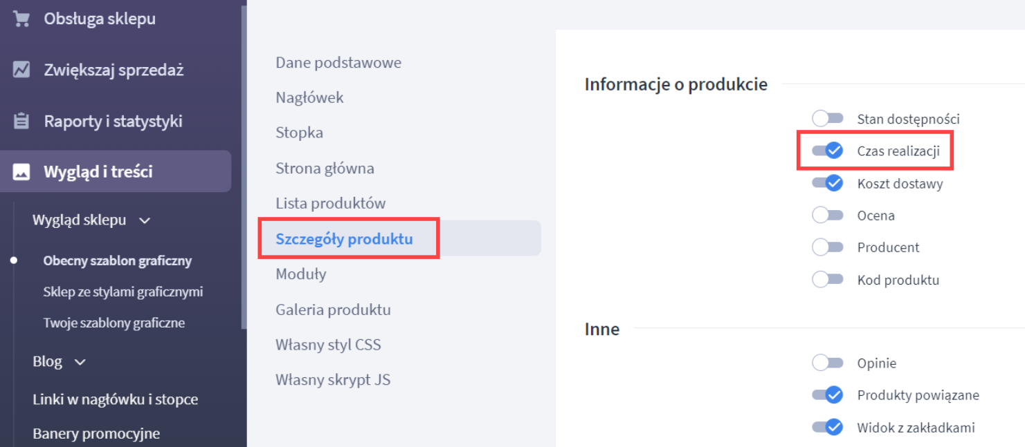 Termin wysyłki dla produktu Termin wysyłki dla produktu