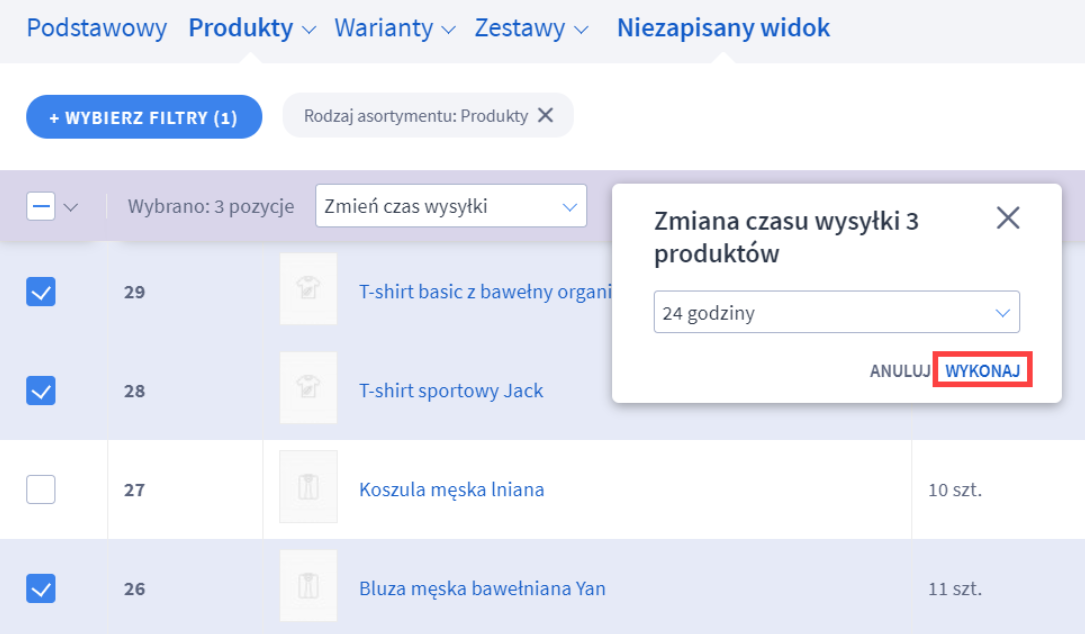 Termin wysyłki dla produktu Termin wysyłki dla produktu