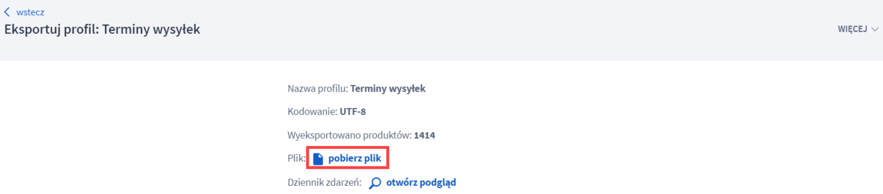 Termin wysyłki dla produktu Termin wysyłki dla produktu