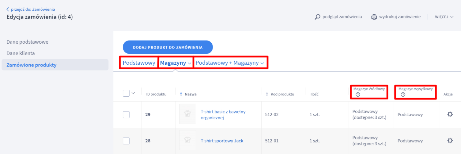 Wielomagazynowość - tworzenie zamówienia przez sprzedawcę a zachowanie magazynów Wielomagazynowość - tworzenie zamówienia przez sprzedawcę a zachowanie magazynów