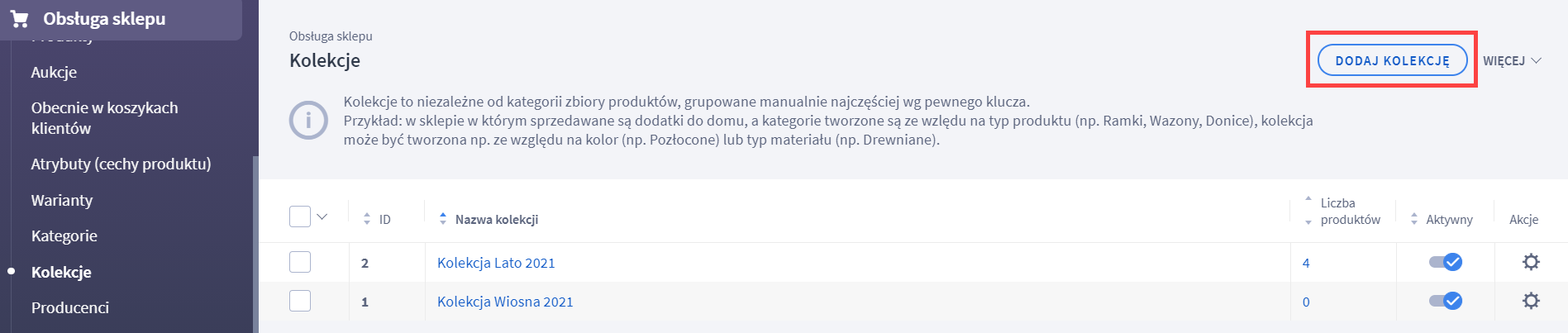 Jak utworzyć kolekcje produktów Jak utworzyć kolekcje produktów