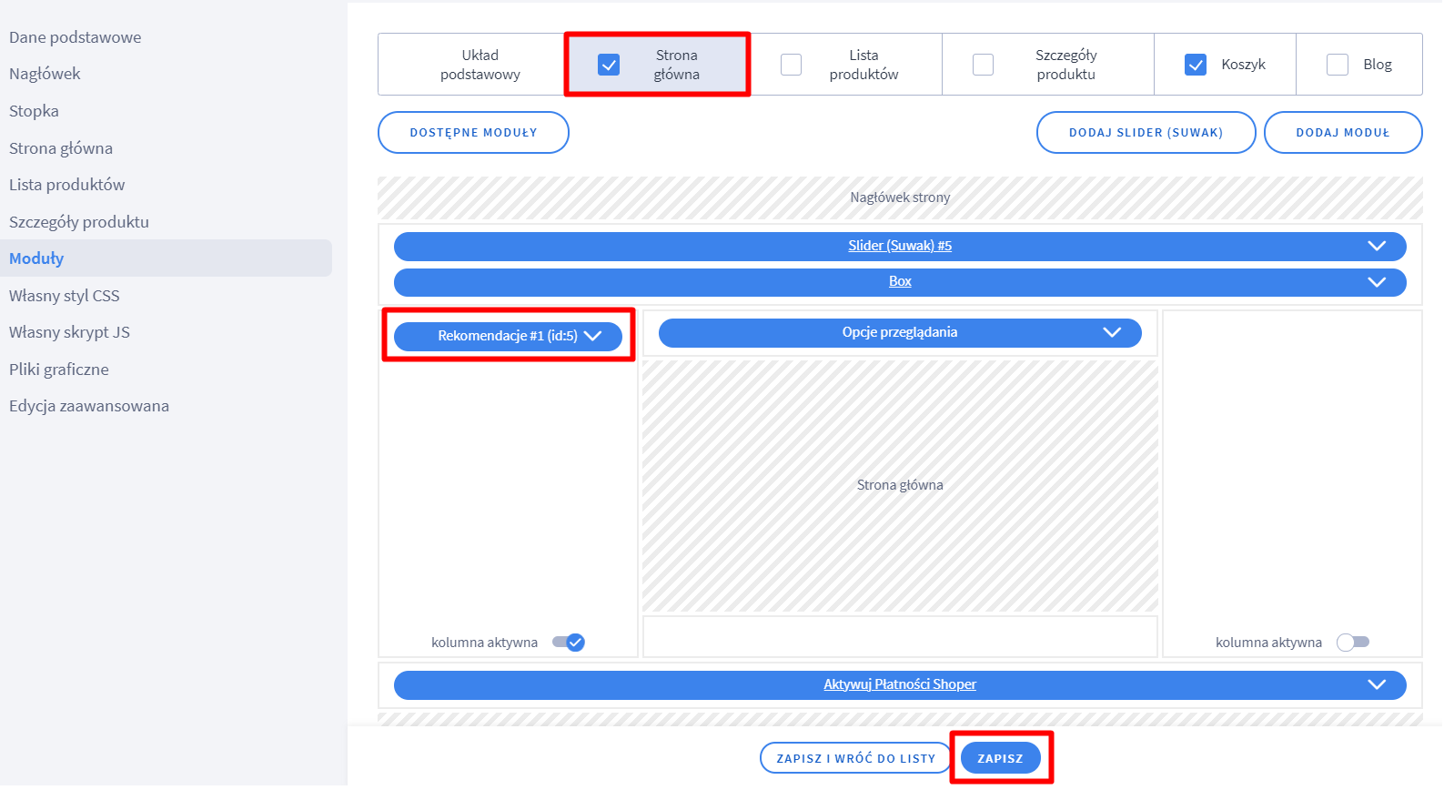 System rekomendacji produktowych Shoper Rekomendacje