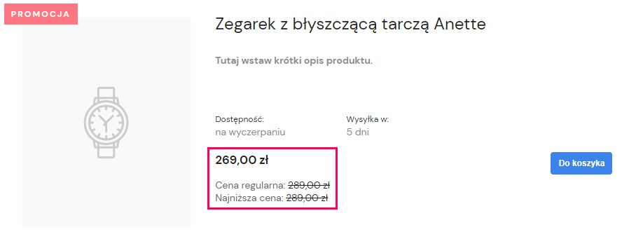 Historia cen produktu dyrektywa Omnibus