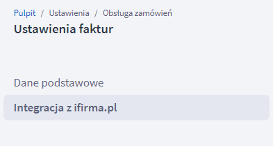 Integracja z ifirma.pl