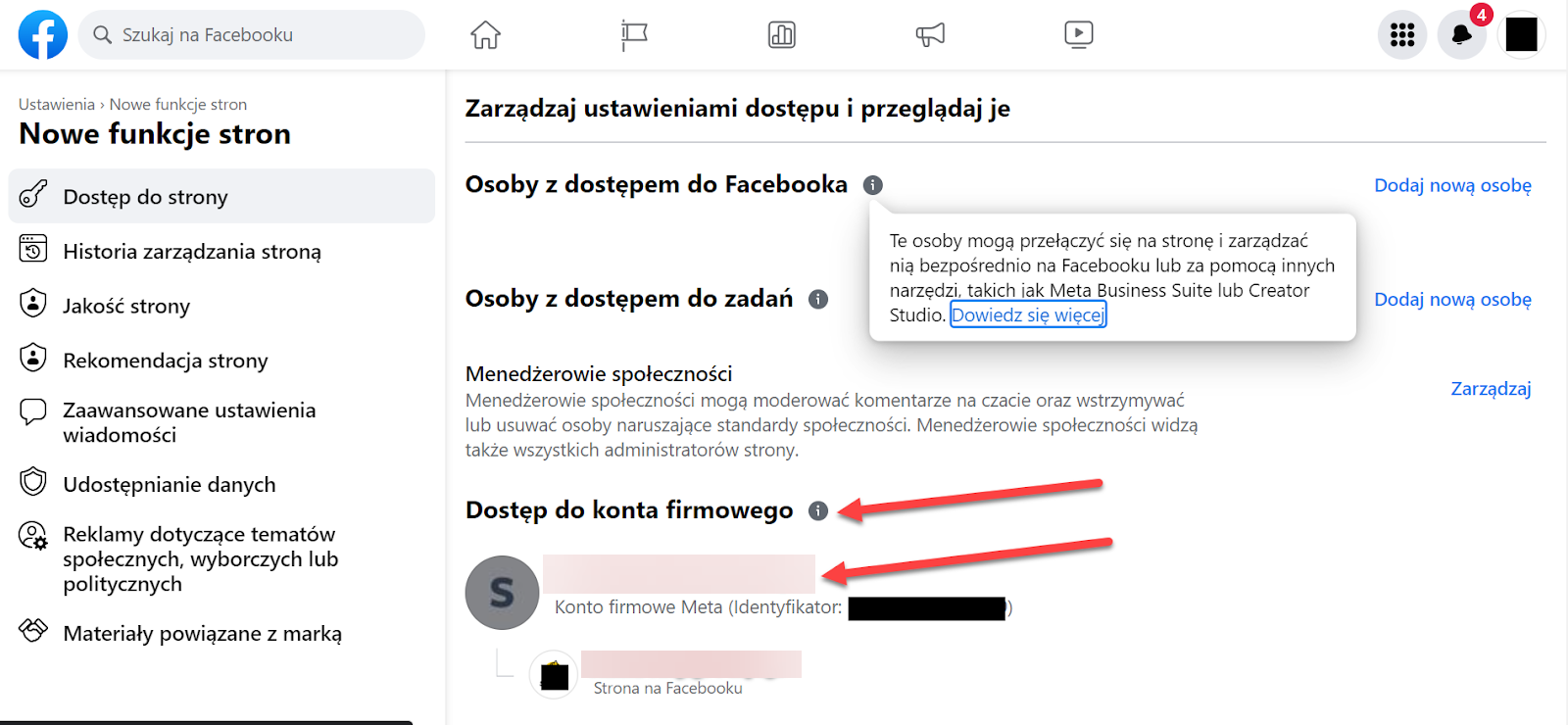 Jak przyznac dostep do reklam Facebook Ads Shoper Kampanie