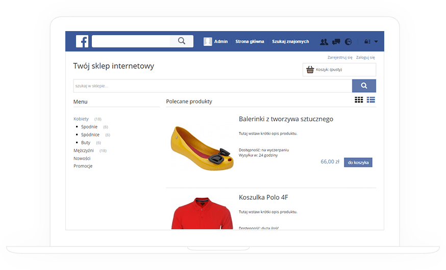 Sklep Facebook Shoper 