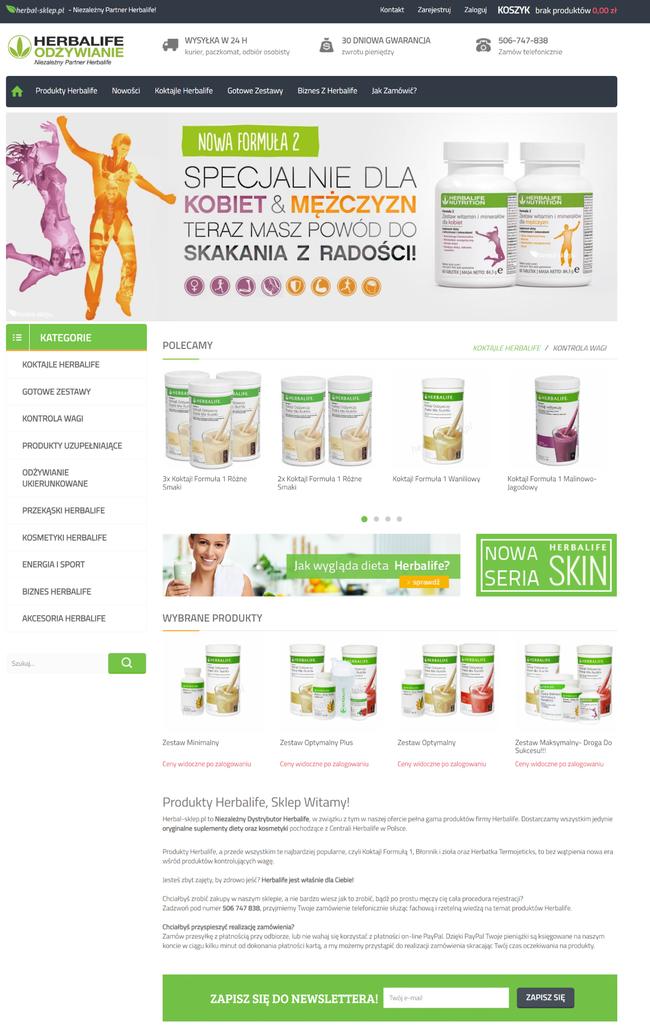 herbal sklep z suplementami diety shoper