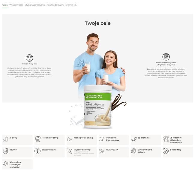 opisy produktów herbal sklep shoper