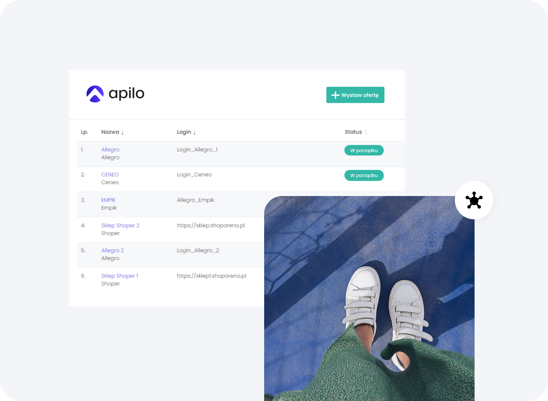Wizualizacja systemu Apilo