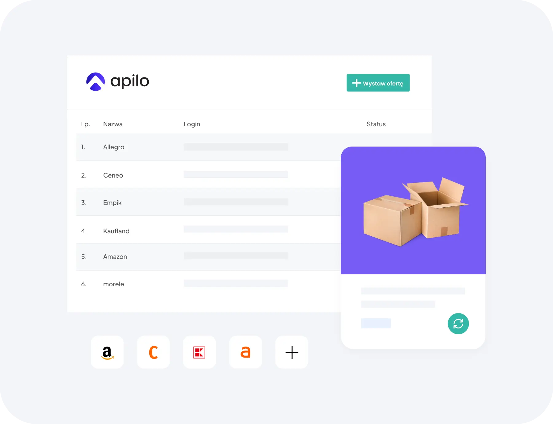 Wizualizacja aplikacji Apilo