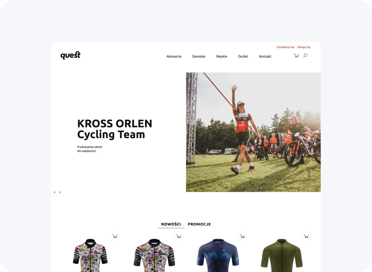 Zrzut sklepu internetowego QuestSport