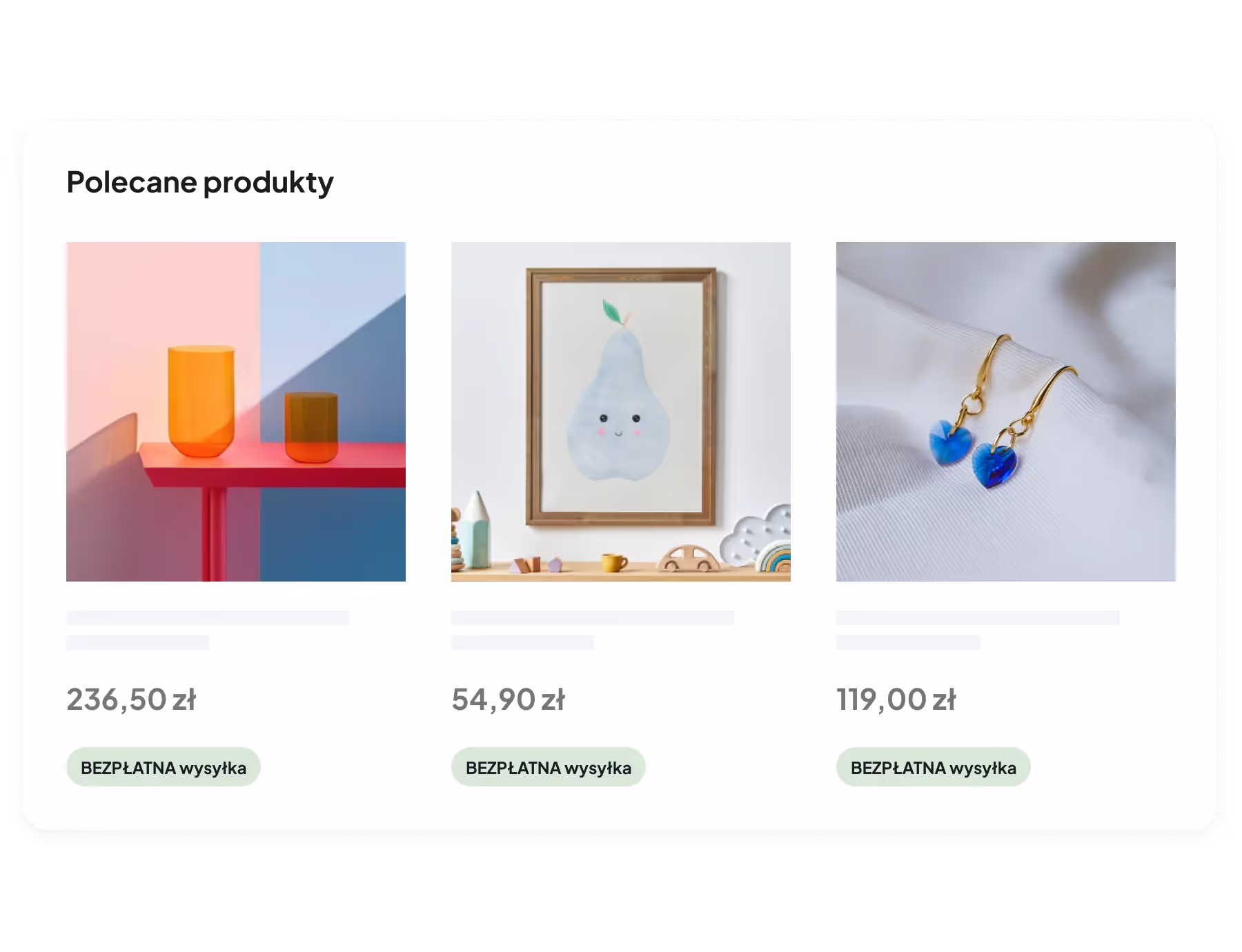 Przykład produktów sprzedawanych na Etsy
