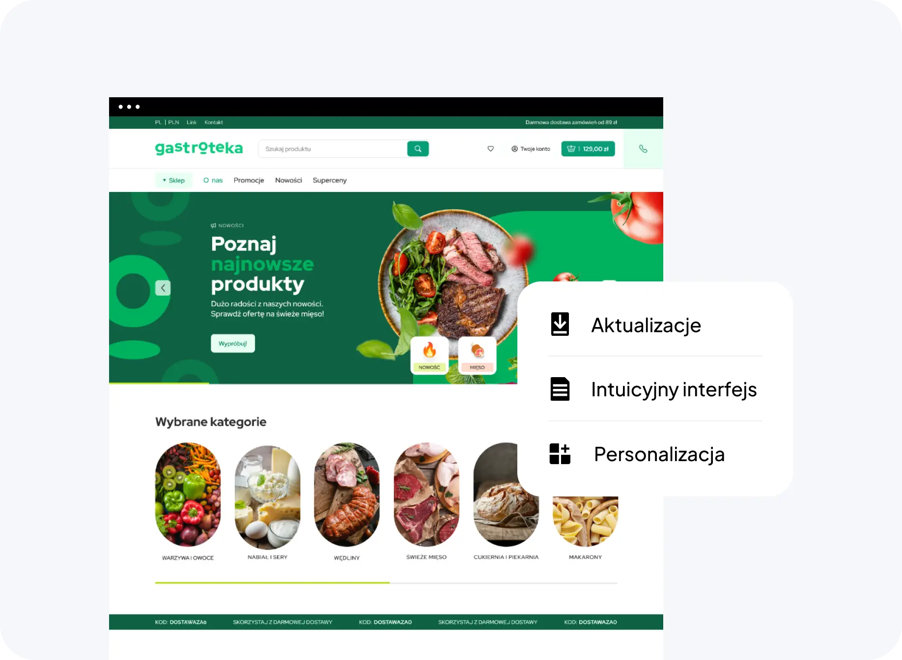 Przykład strony sklepu internetowego