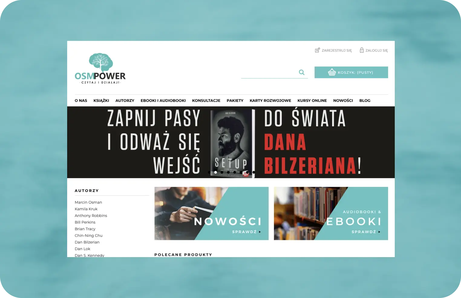 Strona księgarnii ekonomicznej OSMPower