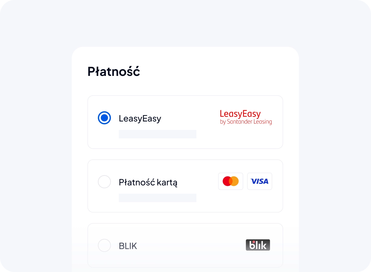 LeasyEasy by Santander Leasing na liście płatności