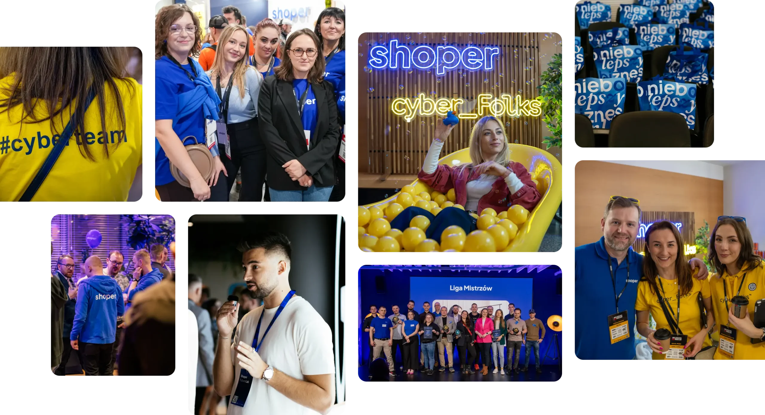 Kolaż zdjęć z eventów Shopera