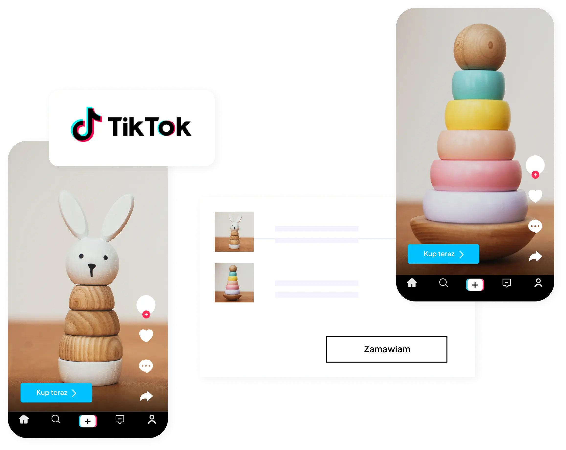 Wizualizacja przykładowych reklam na TikToku